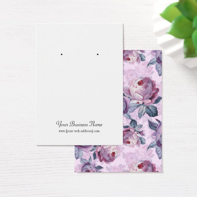 Carte d'oreille personnalisée Fleurs d'aquarelle v (Bureau)