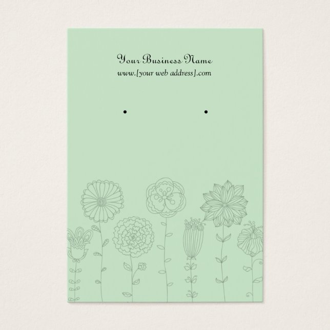 Carte d'oreille personnalisée Fleurs de moisissure (Devant)