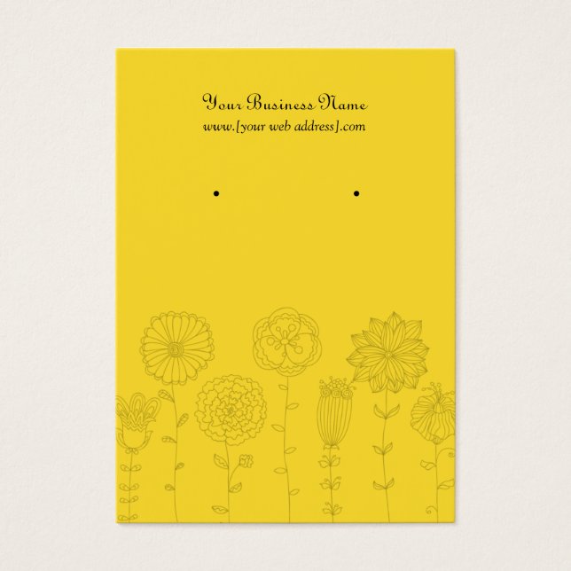 Carte d'oreille personnalisée Fleurs de moisissure (Devant)