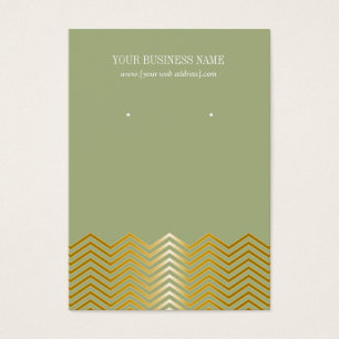 Carte d'oreille personnalisée Sage Olive Green Gol