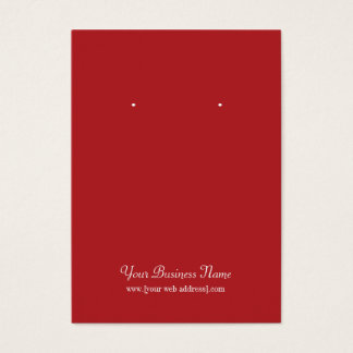 Carte d'oreille personnalisée simple Red Plain