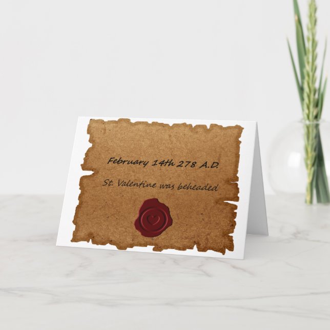 Carte d'origine historique de la Saint-Valentin (Devant)