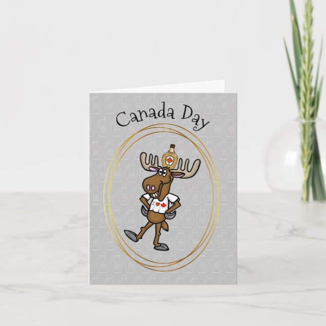 Carte d'orignal de la fête du Canada (Devant)