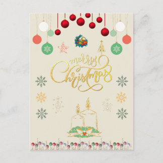 Carte d'ornement de Noël étincelante