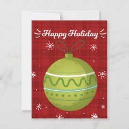 Carte d'ornement de Noël Joyeux Joyeux Fêtes