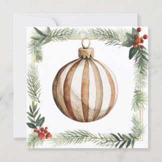 Carte d'ornement de Noël Vintage