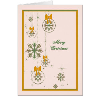 Carte d'ornement du flocon de neige de Noël