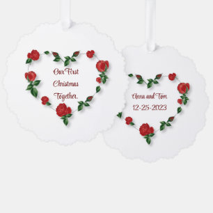 Carte d'ornement en papier coeur floral