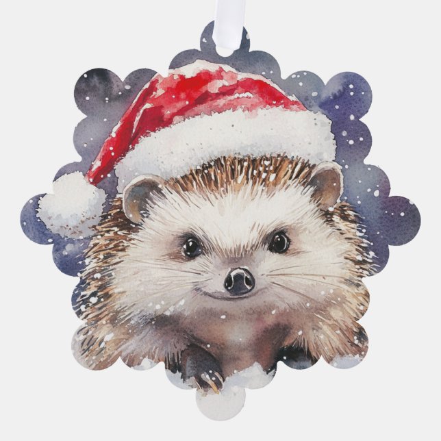 Carte d'ornement en papier de hérisson doux (Recto)