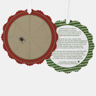 Carte d'ornement papier de l'histoire de l'araigné