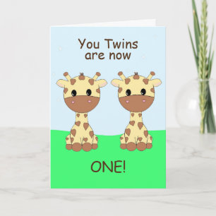 Carte double 1er anniversaire