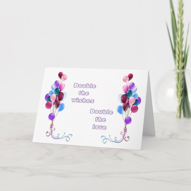 CARTE DOUBLE "AMOUR", "SOUHAITS" & "AMUSEMENT" À VOTRE A (Devant)