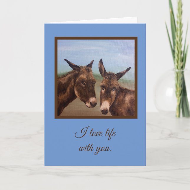 Carte Double âne (Devant)