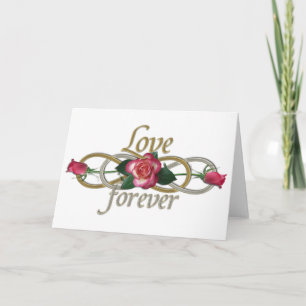 Carte Double infini - amour de roses pour toujours