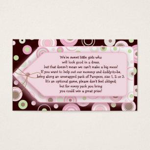 Carte douce Brown rose de jeu de point de polka de