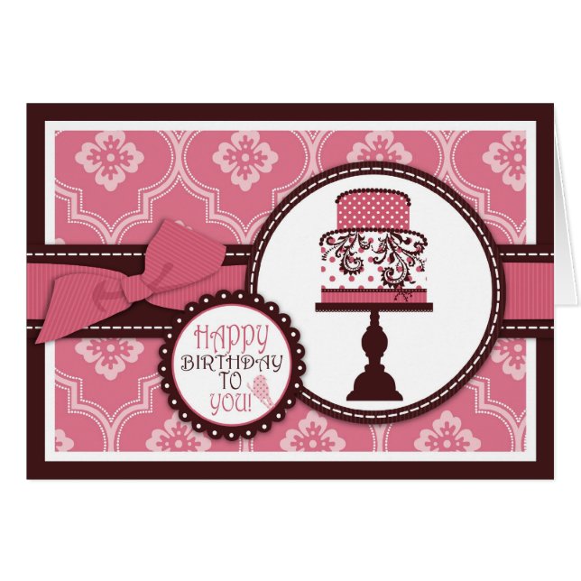 Carte douce de gâteau (Devant horizontal)