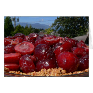 Carte douce de recette de tarte aux cerises