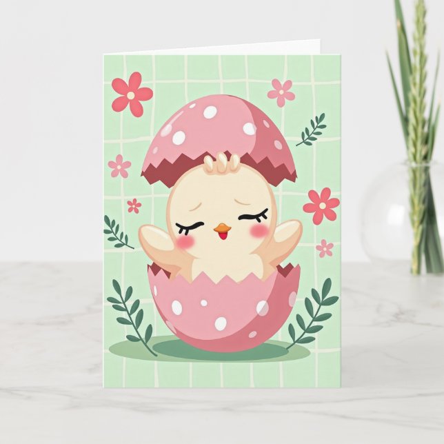 Carte Douce Nouvel Oiseau Bébé (Devant)