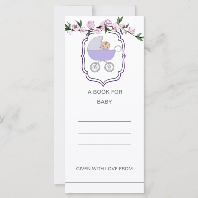 Carte Douche côtière rose bébé pour livres (Devant)