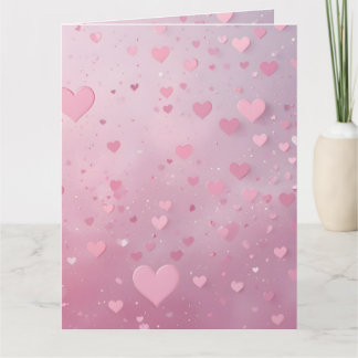 Carte Douche de cœur rose
