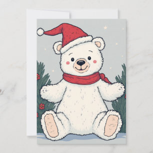Carte d'ours de Noël