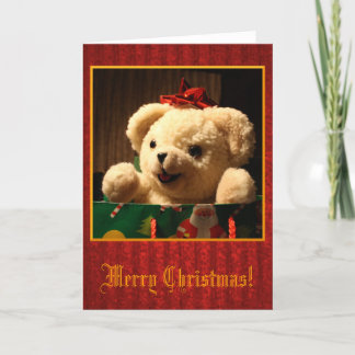 Carte d'ours de nounours de Noël