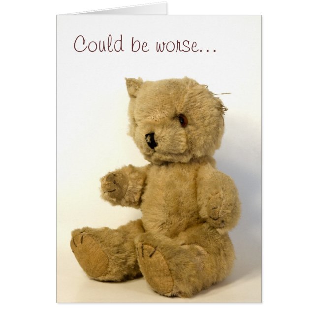 Carte d'ours en peluche battue (Devant)