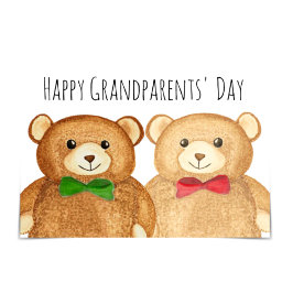 Carte d'ours grand-parent "Joyeux Grand-parents"