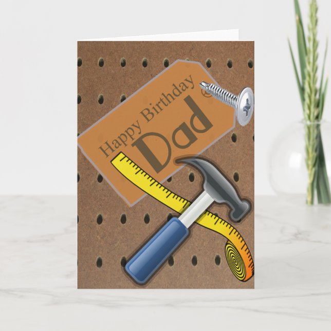 Carte d'outil de papa de joyeux anniversaire (Devant)