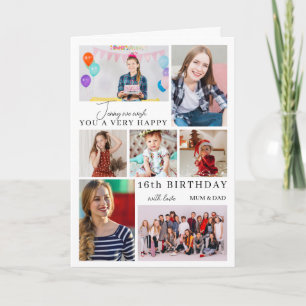 Carte Doux 16 Sept Photo Anniversaire Collage Nom