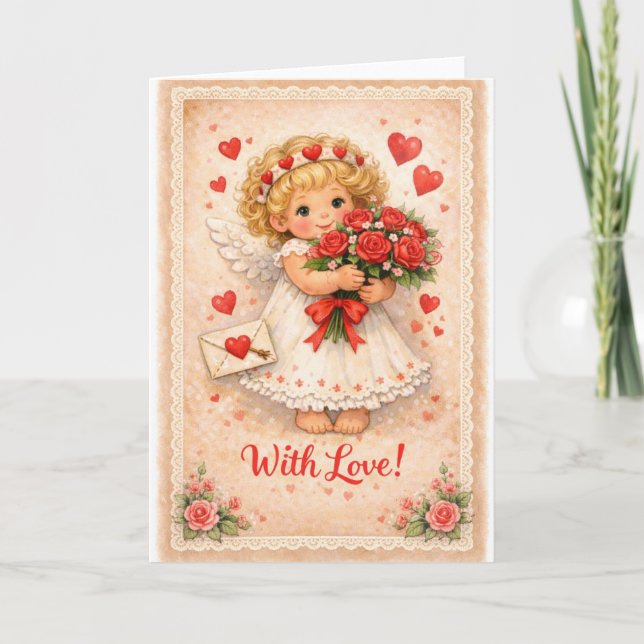 Carte doux enfants anges (Devant)