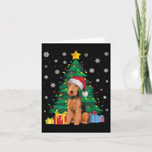 Carte Doux moche Jeu de Noël Lumières Airedale Terrier C