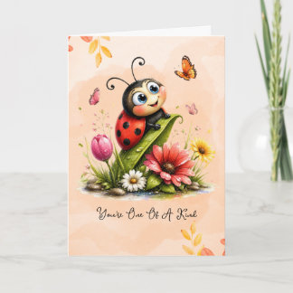 Carte Doux travail artistique de coccinelle "Pièce uniqu