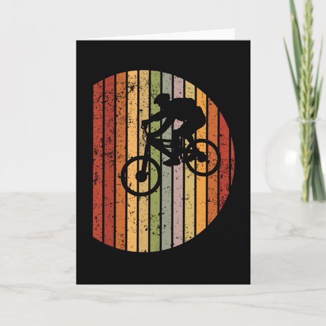 Carte Downhill Mountain Biker MTB Sunset Cadeau (Devant)