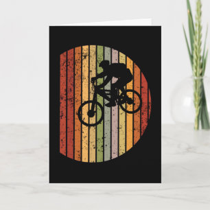 Carte Downhill Mountain Biker MTB Sunset Cadeau