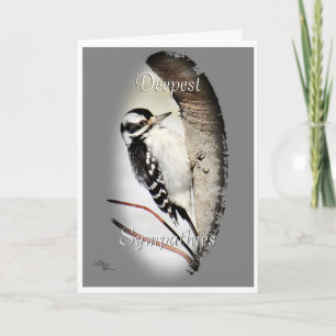 Carte Downy Woodpecker 8998- personnaliser souhaitée