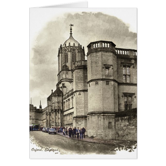 Carte d'Oxford, Angleterre (Devant)