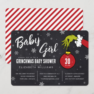 Carte Dr. Seuss Baby Shower pour Bébé Fille Grinch