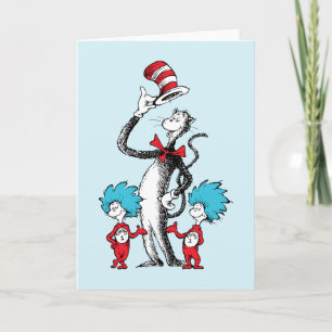 Carte Dr Seuss   Chat dans le Casquette, Chose un & Chos