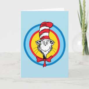 Carte Dr Seuss   Chat dans le graphique de la tête du Ca