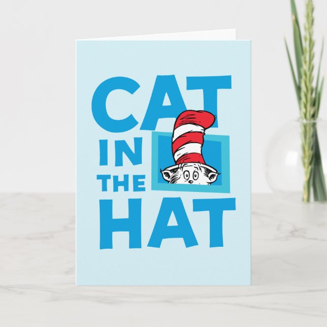 Carte Dr Seuss | Chat dans le logo du Casquette (Devant)