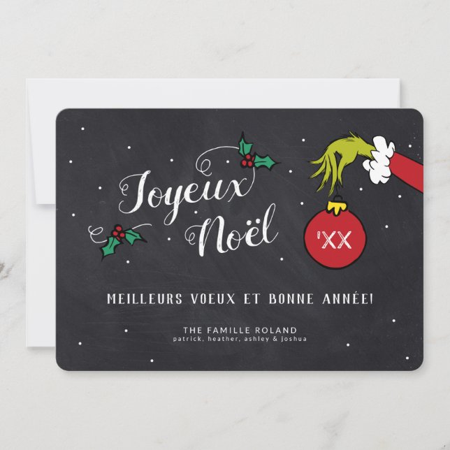 Carte Dr Seuss | Grinch - Joyeux Noël Photo (Devant)