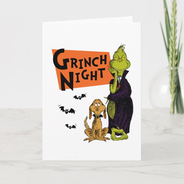 Carte Dr Seuss | Hallowen Grinch Night Graphic (Devant)