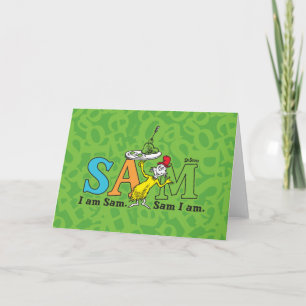 Carte Dr. Seuss Je suis Sam. Sam je suis.