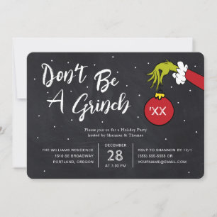 Carte Dr Seuss   Ne soyez pas un Grinch Christmas Party