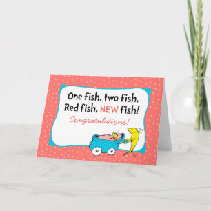 Carte Dr. Seuss Un Poisson - Félicitations Petite Fill