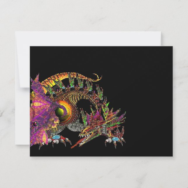 CARTE DRAGO / DRAGON D'IMAGINAIRE EN ROSE D'OR PURPLE NO (Devant)