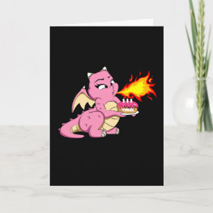 Carte DRAGON ANNIVERSAIRE 3 3e anniversaire fille mignon