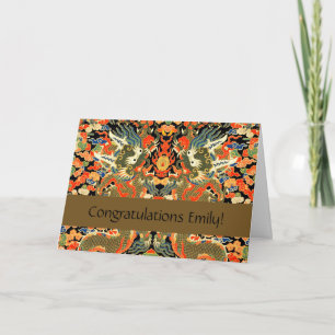 Carte Dragon asiatique chinois Art coloré