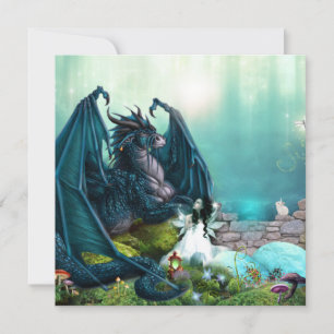 Carte Dragon Avec Fée Girl